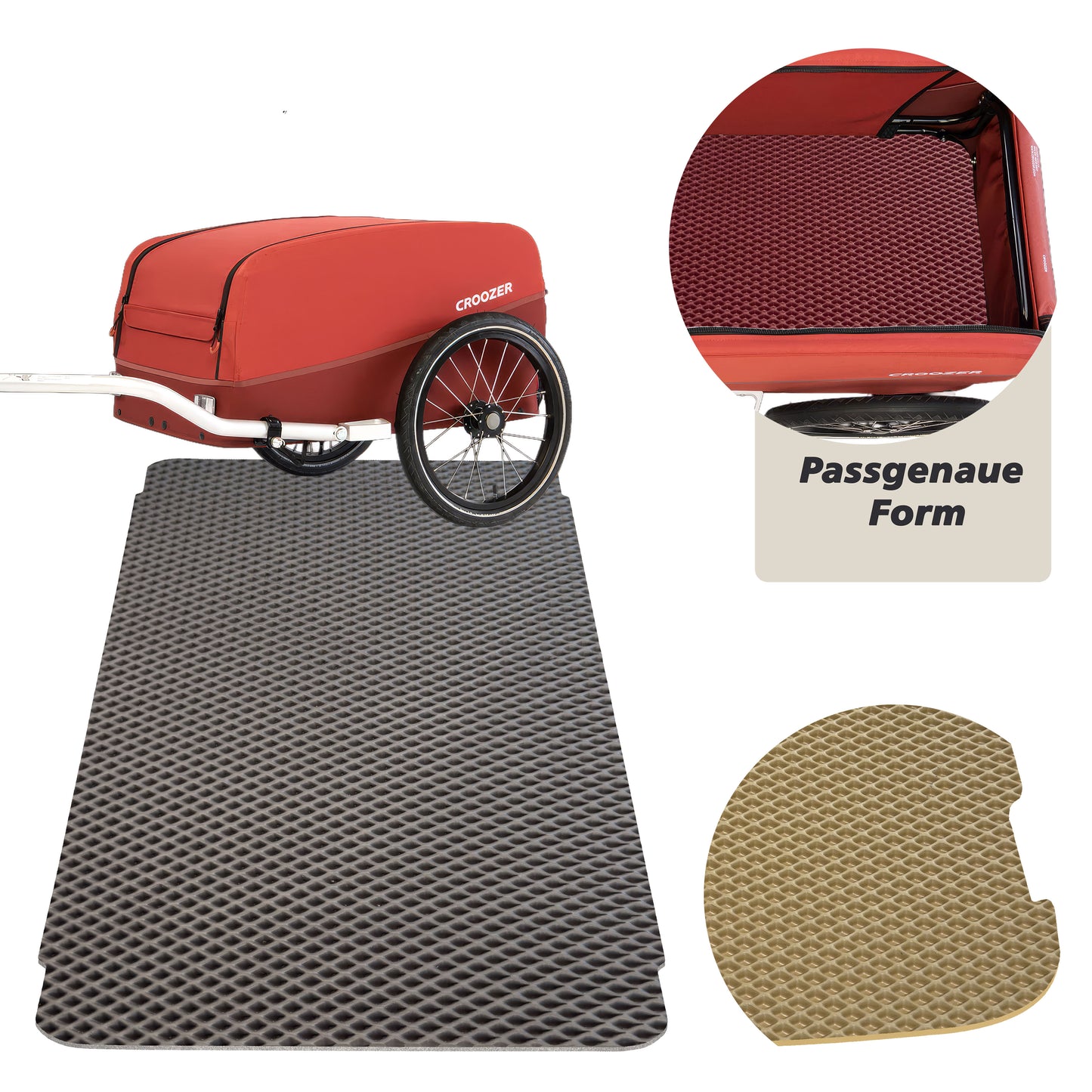 EVA Drive Schutzmatte für Croozer Cargo Pakko – passgenaue Bodenmatte