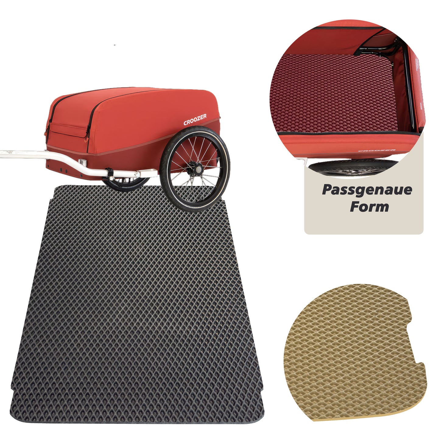 EVA Drive Schutzmatte für Croozer Cargo Pakko – passgenaue Bodenmatte