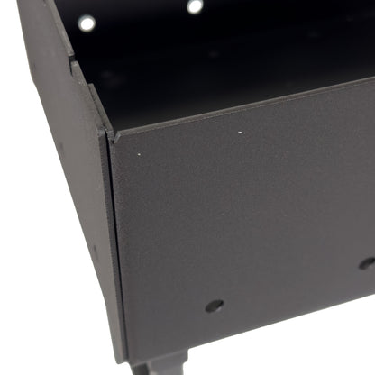 GOROCH Kompakter Schaschlikgrill für 4 Spieße – Mini Holzkohlegrill aus 2 mm Stahl, zerlegbar mit abnehmbaren Beinen, ideal für Picknick, Camping & Urlaub, hitzebeständig pulverbeschichtet