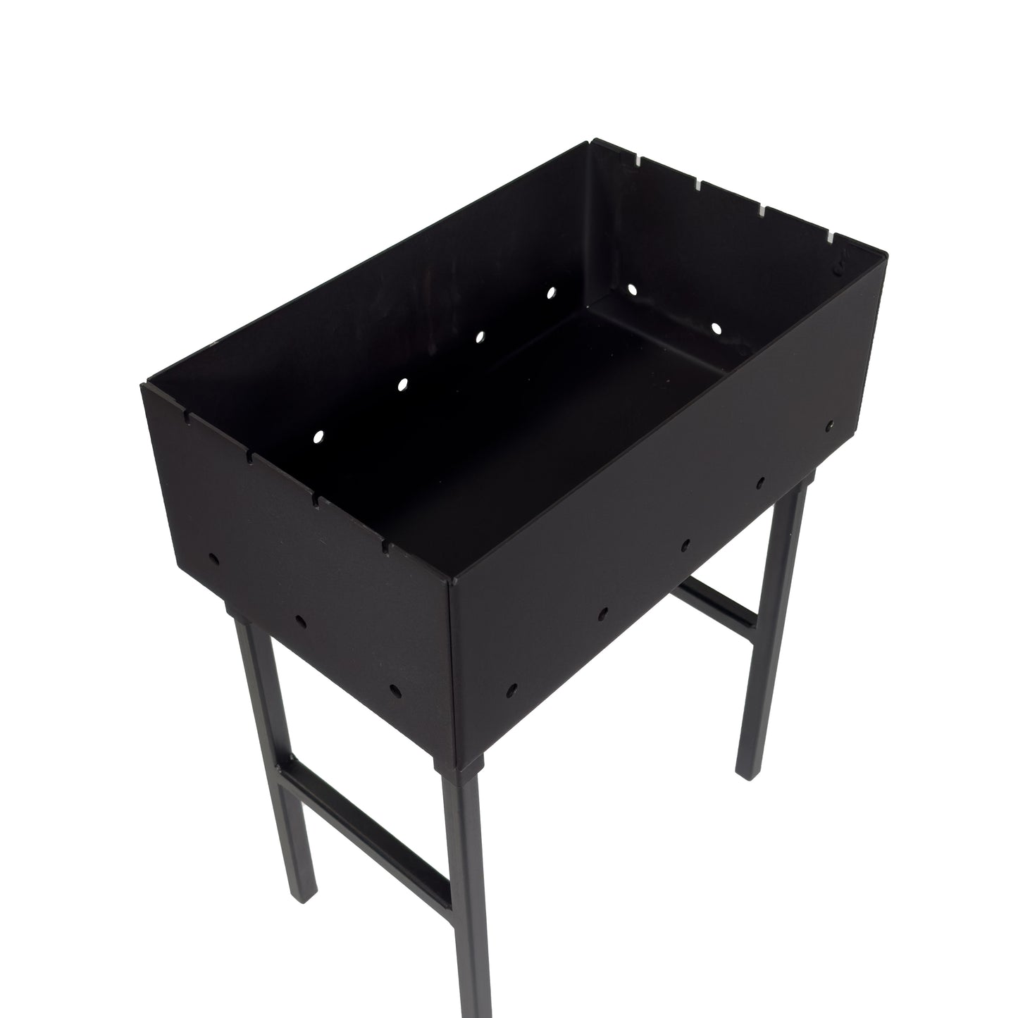 GOROCH Kompakter Schaschlikgrill für 4 Spieße – Mini Holzkohlegrill aus 2 mm Stahl, zerlegbar mit abnehmbaren Beinen, ideal für Picknick, Camping & Urlaub, hitzebeständig pulverbeschichtet