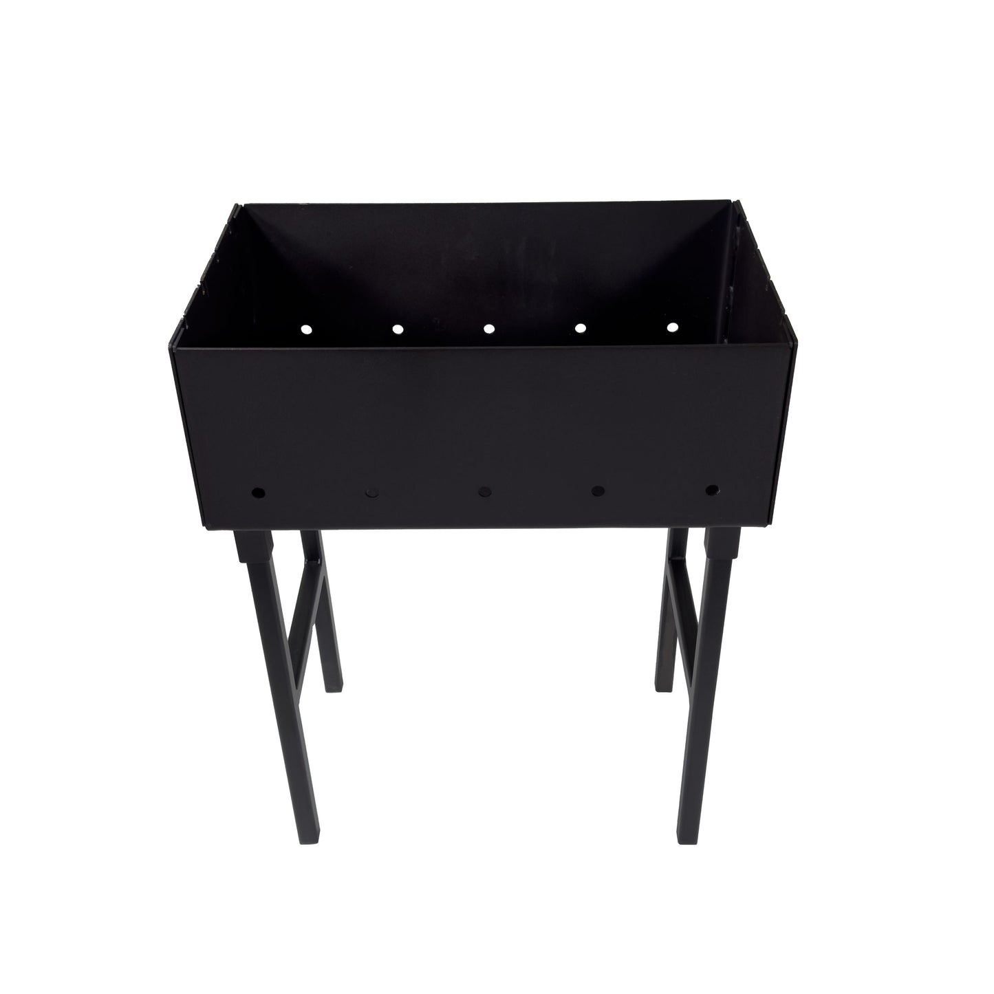 GOROCH Kompakter Schaschlikgrill für 4 Spieße – Mini Holzkohlegrill aus 2 mm Stahl, zerlegbar mit abnehmbaren Beinen, ideal für Picknick, Camping & Urlaub, hitzebeständig pulverbeschichtet