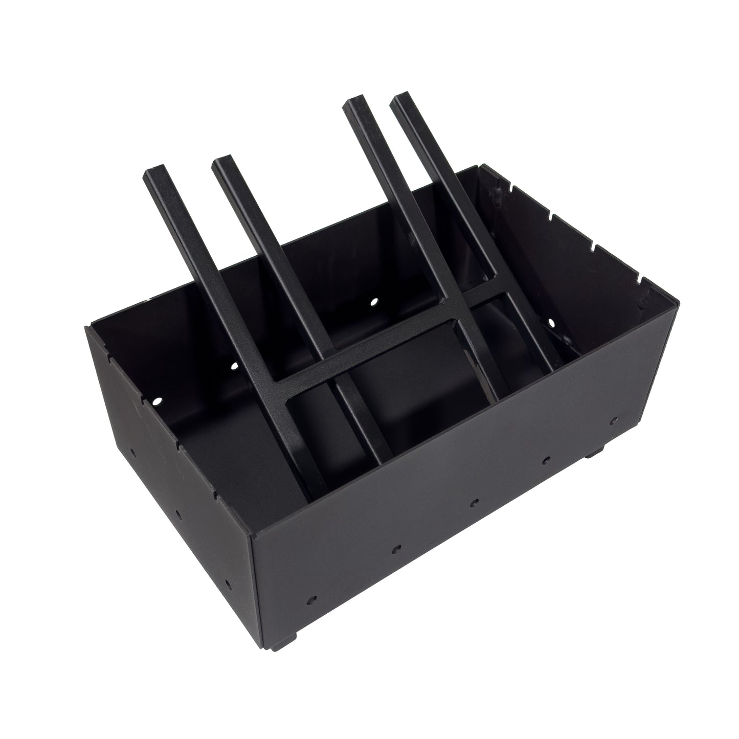 GOROCH Kompakter Schaschlikgrill für 4 Spieße – Mini Holzkohlegrill aus 2 mm Stahl, zerlegbar mit abnehmbaren Beinen, ideal für Picknick, Camping & Urlaub, hitzebeständig pulverbeschichtet