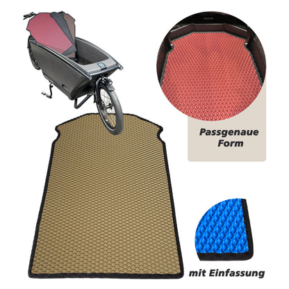 EVA Drive Schutzmatte für Urban Arrow Family mit 1 Sitzbank - Beige mit schwarzer Einfassung