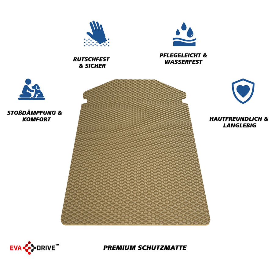 EVA Drive Schutzmatte für Urban Arrow Family mit 1 Sitzbank - Beige ohne Einfassung