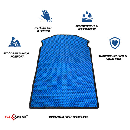 EVA Drive Schutzmatte für Urban Arrow Family mit 1 Sitzbank - Blau mit schwarzer Einfassung
