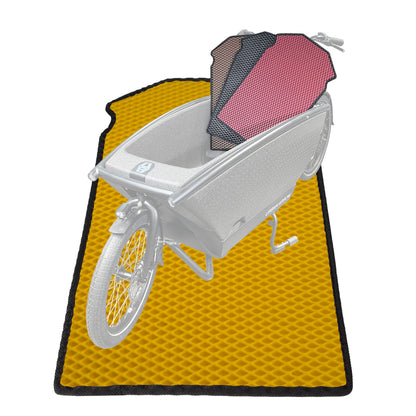 EVA Drive Schutzmatte für Urban Arrow Family mit 1 Sitzbank - Gelb mit schwarzer Einfassung
