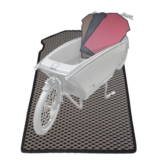 EVA Drive Schutzmatte für Urban Arrow Family mit 1 Sitzbank - Grau mit schwarzer Einfassung