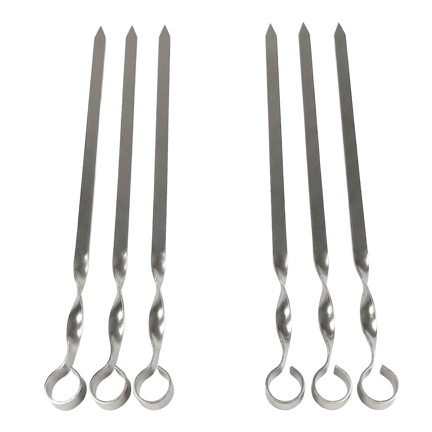 GOROCH Kebabspießae Set aus Edelstahl – 67 cm Schaschlikspieße, 20 mm breit, 3 mm stark, extra stabil für Lammspieße & Hackfleisch, ideal für große Grills & BBQ