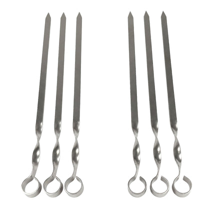 GOROCH Kebabspießae Set aus Edelstahl – 67 cm Schaschlikspieße, 20 mm breit, 3 mm stark, extra stabil für Lammspieße & Hackfleisch, ideal für große Grills & BBQ