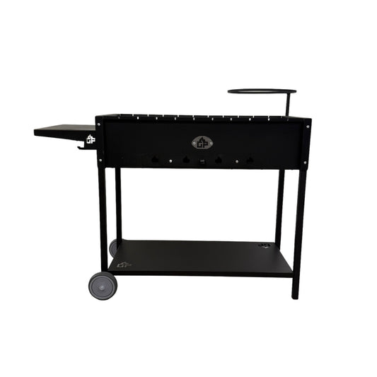 Mangal Batyr 80 Schaschlikgrill aus 2mm Stahl - mit Ablage und Topfhalter, kombinierbar mit Kazan