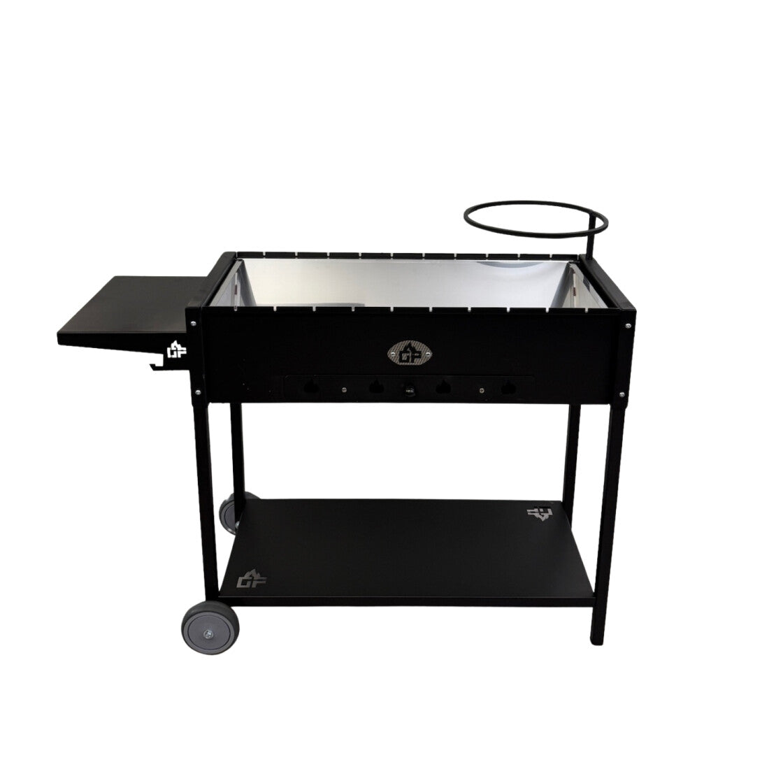 Mangal Batyr 80 Schaschlikgrill aus 2mm Stahl - mit Ablage und Topfhalter, kombinierbar mit Kazan