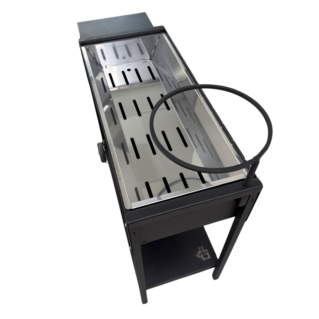 Mangal Batyr 80 Schaschlikgrill aus 2mm Stahl - mit Ablage und Topfhalter, kombinierbar mit Kazan