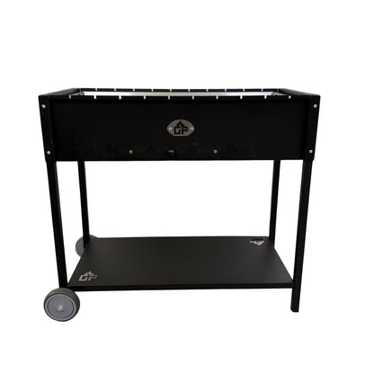 Mangal Batyr 80 Schaschlikgrill aus 2mm Stahl - mit Ablage und Topfhalter, kombinierbar mit Kazan