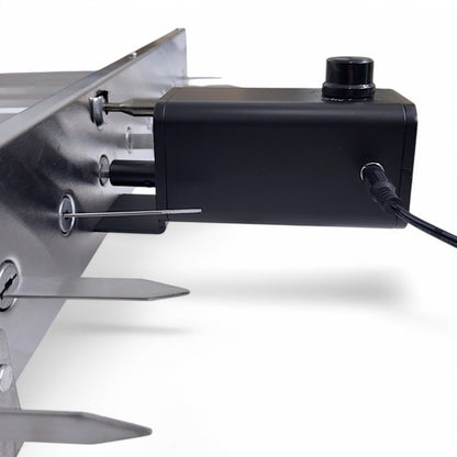 Mangal Drehspießaufsatz 230V Elektromotor für 9 Spieße - mit Alugehäuse, regelbare Geschwindigkeit