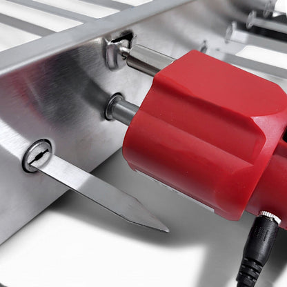 Schaschlik Spießdreher Motor für 11 Spieße mit USB Powerbank Antrieb - Grillmotor aus Edelstahl